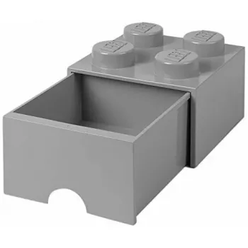 Schubladeneinheit room copenhagen LEGO Brick Drawer 4, grau, modulare Aufbewahrungsschublade