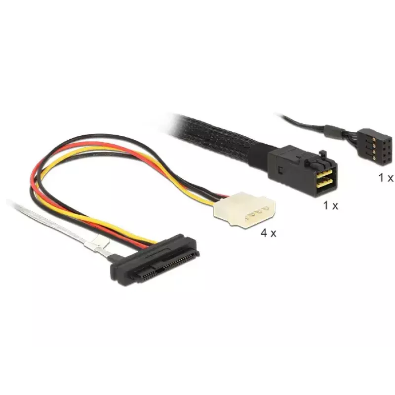 SAS-Kabel DeLOCK 83390 0,5 m Mehrfarbig
