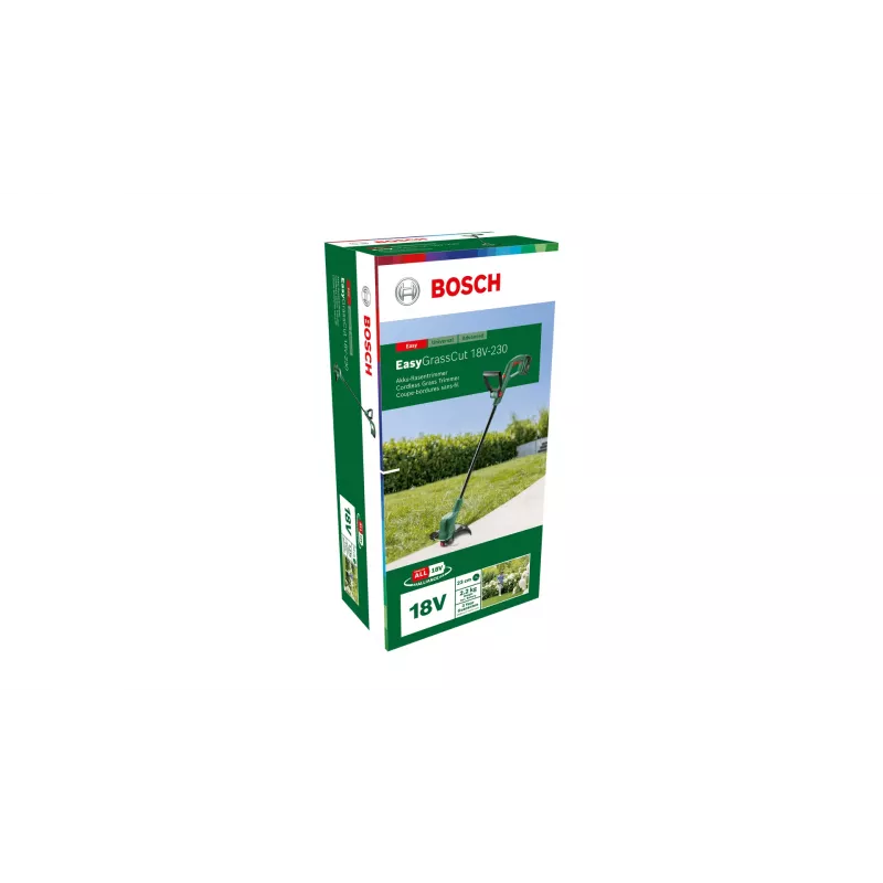Grasschere Bosch EasyGrassCut 18V-230, 18 V Akku, 2 Ah, 23 cm Schnittkreis, 2,2 kg