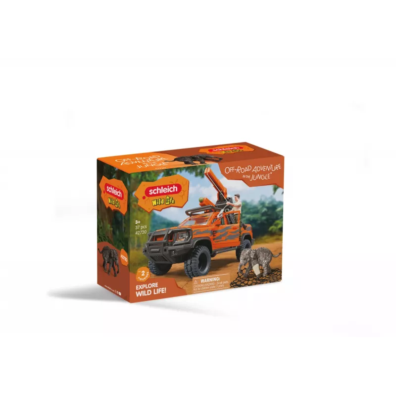 Toy playset Schleich Off-Road Adventure in the Jungle — Jungle theme, plastic figures, ages 3–8