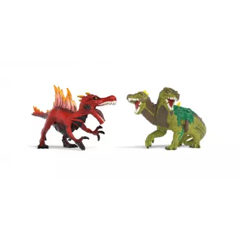 Spielfiguren-Set Schleich Eldrador Creatures Feuer-Dinosaurier vs. Dschungeleidechse, Modell 70834