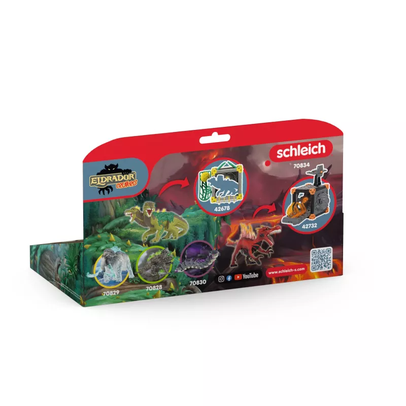 Spielfiguren-Set Schleich Eldrador Creatures Feuer-Dinosaurier vs. Dschungeleidechse, Modell 70834