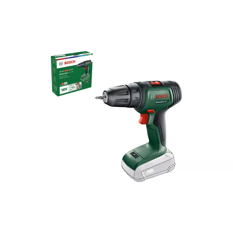 Bosch Universal Drill 18V, Schlüssellos, 1450 U/min, 1,2 kg, Schwarz, Grün