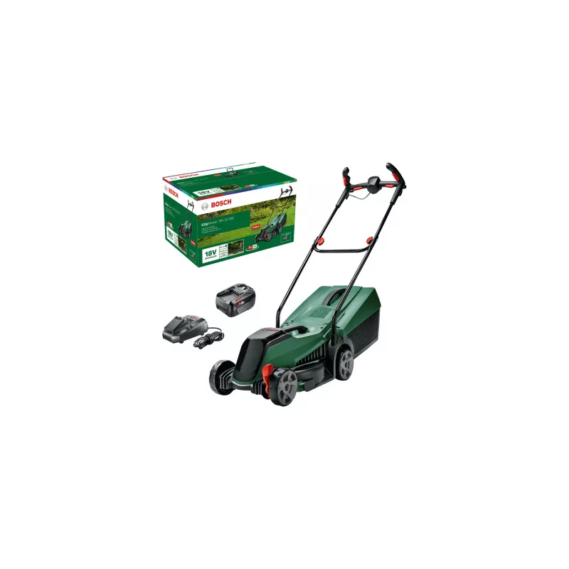 Bosch CityMower Schub-Rasenmäher Akku Schwarz, Grün