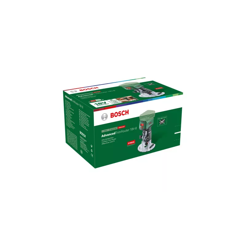 Bosch AdvancedTrimRouter 18V-8, 8 mm, 30000 RPM, Grün, Akku, 1,1 kg, 160 mm
