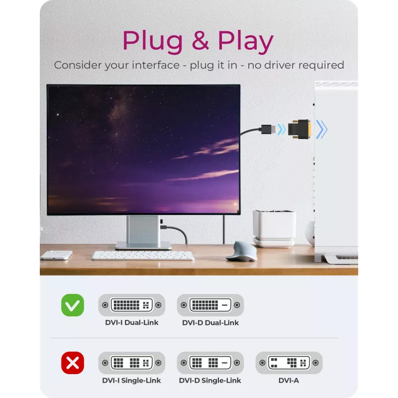 ICY BOX IB-AC552 DVI-D HDMI Typ A (Standard)