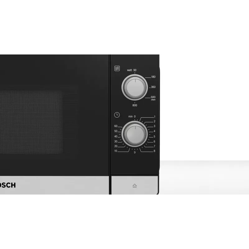 Bosch Serie 2 FFL020MS2 Mikrowelle Schwarz, Edelstahl Solo-Mikrowelle Arbeitsplatte 20 l 800 W