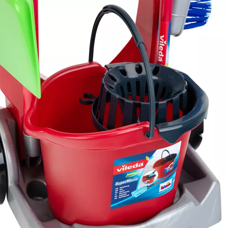 Kinder-Putzwaagen-Spielzeug von theo klein, Modell 6875 — Vileda-Marken-Reinigungsspielset