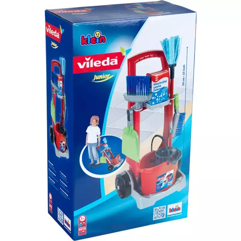 Kinder-Putzwaagen-Spielzeug von theo klein, Modell 6875 — Vileda-Marken-Reinigungsspielset