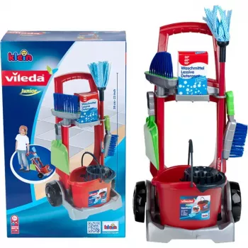 Kinder-Putzwaagen-Spielzeug von theo klein, Modell 6875 — Vileda-Marken-Reinigungsspielset
