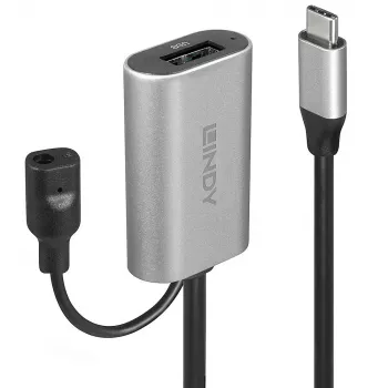 Lindy 5m USB 3.2 Gen 1 C/A Active Extension, 5 m, USB C, USB A, USB 3.2 Gen 1 (3.1 Gen 1), Silber