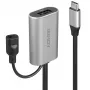 Lindy 5m USB 3.2 Gen 1 C/A Active Extension, 5 m, USB C, USB A, USB 3.2 Gen 1 (3.1 Gen 1), Silber