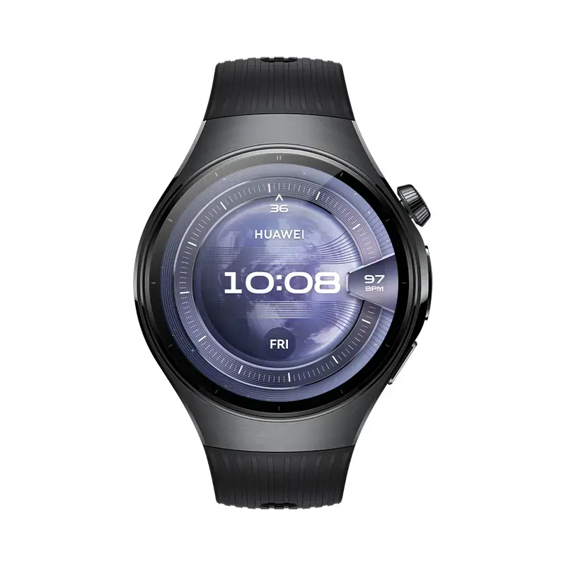 Smartwatch HUAWEI WATCH 5 — rund 46 mm, 1,38 Zoll Display, GPS, Bluetooth, Mobilfunk, schwarz