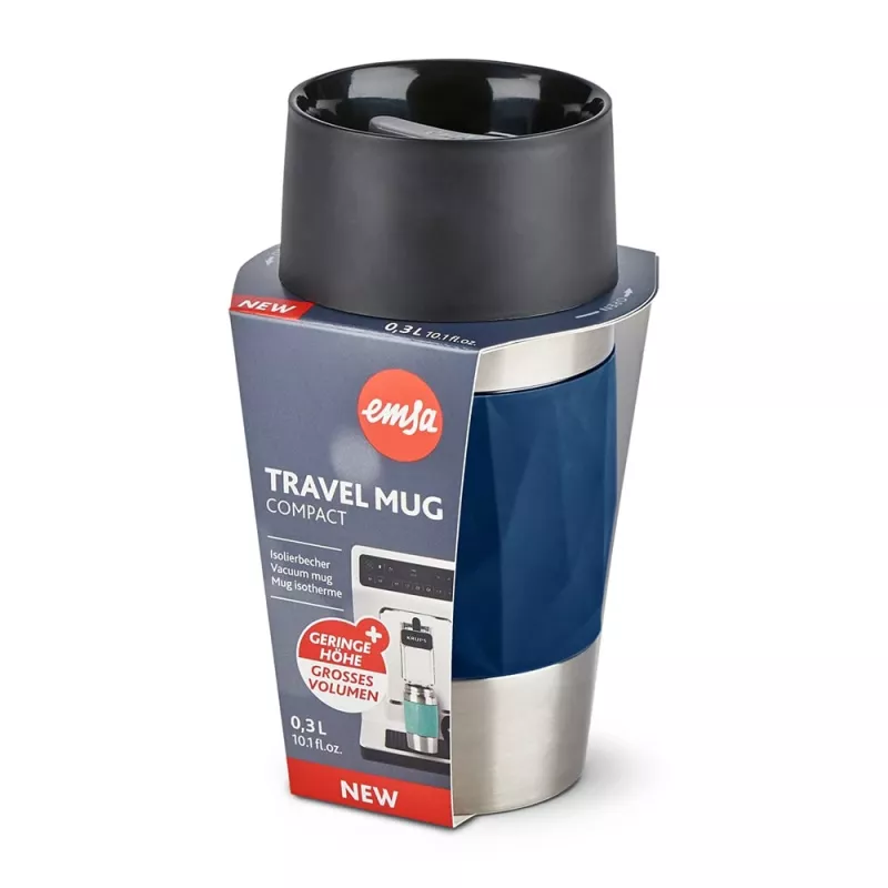 EMSA Travel Mug Compact 300 ml Blau, Edelstahl