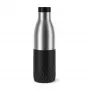 EMSA Bludrop Sleeve N3111100 Trinkflasche Täglicher Gebrauch 700 ml Edelstahl Schwarz, Edelstahl