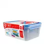 EMSA 508567 Lebensmittel-Aufbewahrungsbox Rechteckig Transparent 3 Stück
