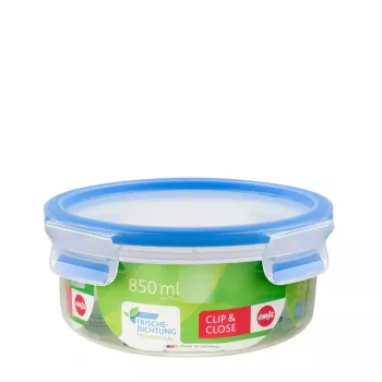 EMSA 508552 Lebensmittel-Aufbewahrungsbehälter Runde Schüssel 0,85 l Transparent 1 Stk.