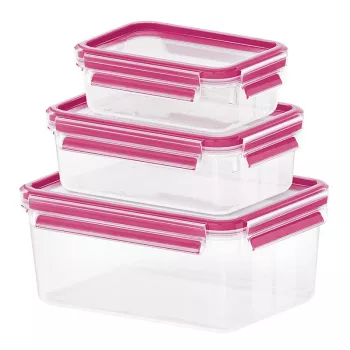 EMSA 515584 Frischhaltedose Rechteckige Dose Grün, Transparent 3 Stück(e)