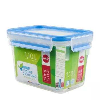 EMSA 508541 Vorratsdose Rechteckige Box Transparent 8 Stück