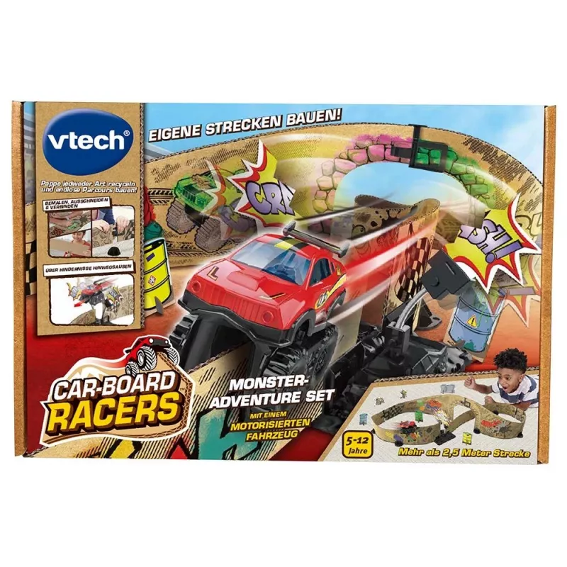 VTech Car-Board Racers 563904, 5 Jahr(e), Batterien erforderlich, AA, Karton, Gummi, Mehrfarbig