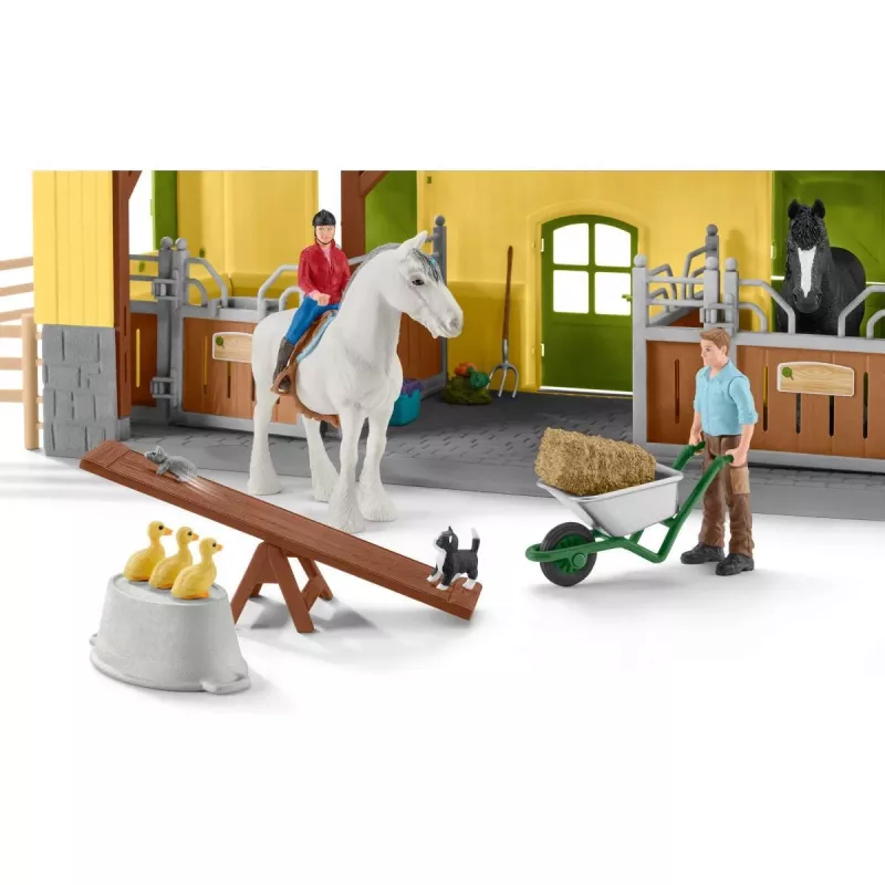 schleich FARM WORLD Pferdestall, Bauernhof, Bauernhoftiere / Bauernhofspielzeug, 3 Jahr(e), Mehrfarbig, Kunststoff