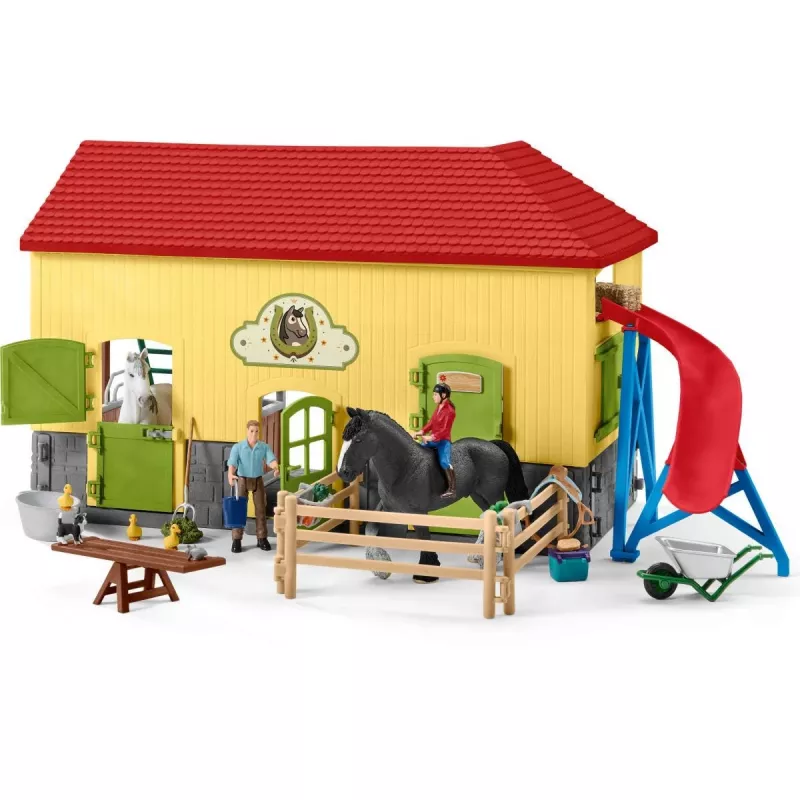 schleich FARM WORLD Pferdestall, Bauernhof, Bauernhoftiere / Bauernhofspielzeug, 3 Jahr(e), Mehrfarbig, Kunststoff