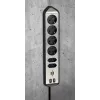 Steckdosenleiste Brennenstuhl 1153590610 2 m 6 AC-Ausgänge Innenbereich Schwarz Silber