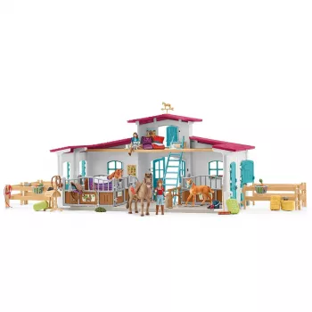 schleich HORSE CLUB Reitzentrum am See, Bauernhof, Pferdestall, Pferde, 5 Jahr(e), Mehrfarbig, Kunststoff