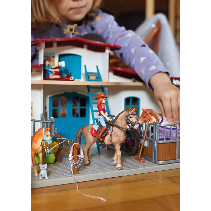 schleich HORSE CLUB Reitzentrum am See, Bauernhof, Pferdestall, Pferde, 5 Jahr(e), Mehrfarbig, Kunststoff