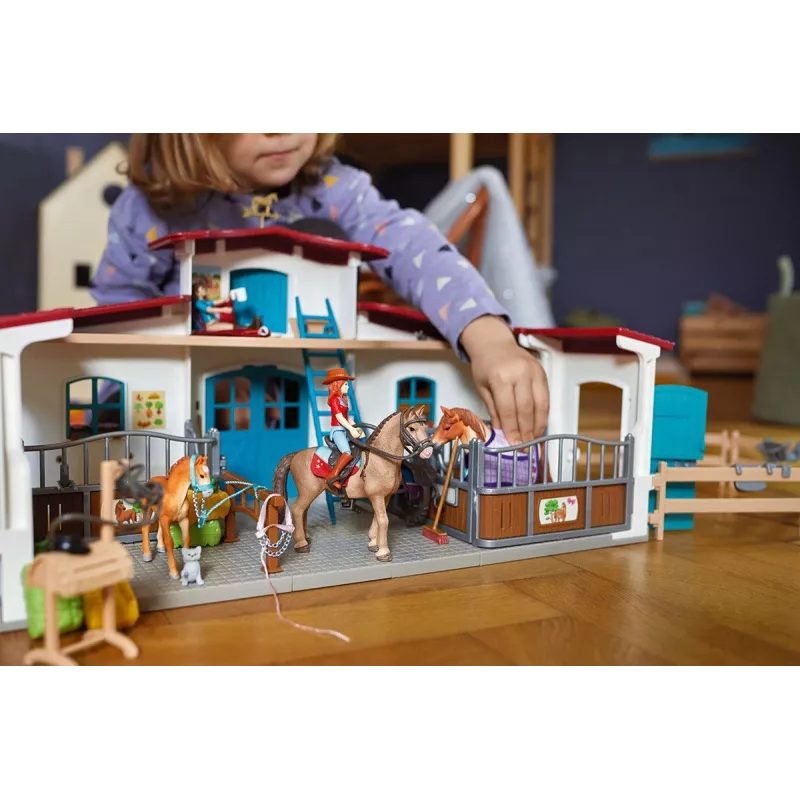 schleich HORSE CLUB Reitzentrum am See, Bauernhof, Pferdestall, Pferde, 5 Jahr(e), Mehrfarbig, Kunststoff