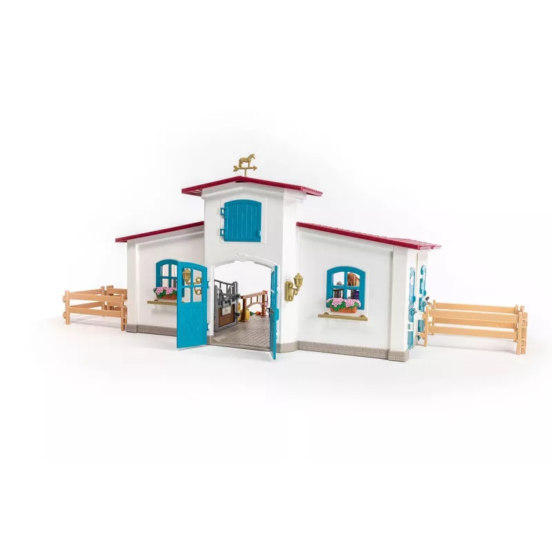 schleich HORSE CLUB Reitzentrum am See, Bauernhof, Pferdestall, Pferde, 5 Jahr(e), Mehrfarbig, Kunststoff