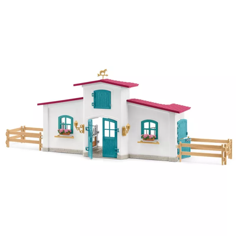 schleich HORSE CLUB Reitzentrum am See, Bauernhof, Pferdestall, Pferde, 5 Jahr(e), Mehrfarbig, Kunststoff