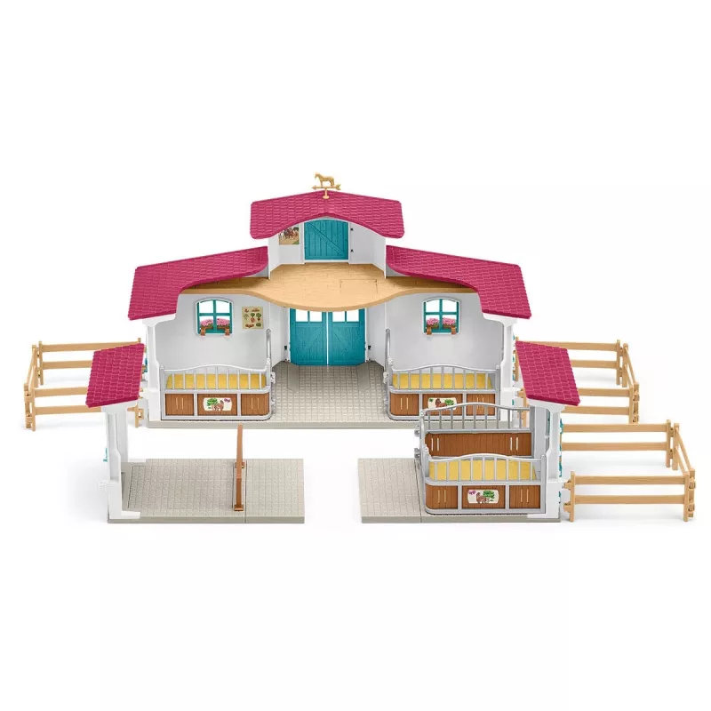 schleich HORSE CLUB Reitzentrum am See, Bauernhof, Pferdestall, Pferde, 5 Jahr(e), Mehrfarbig, Kunststoff