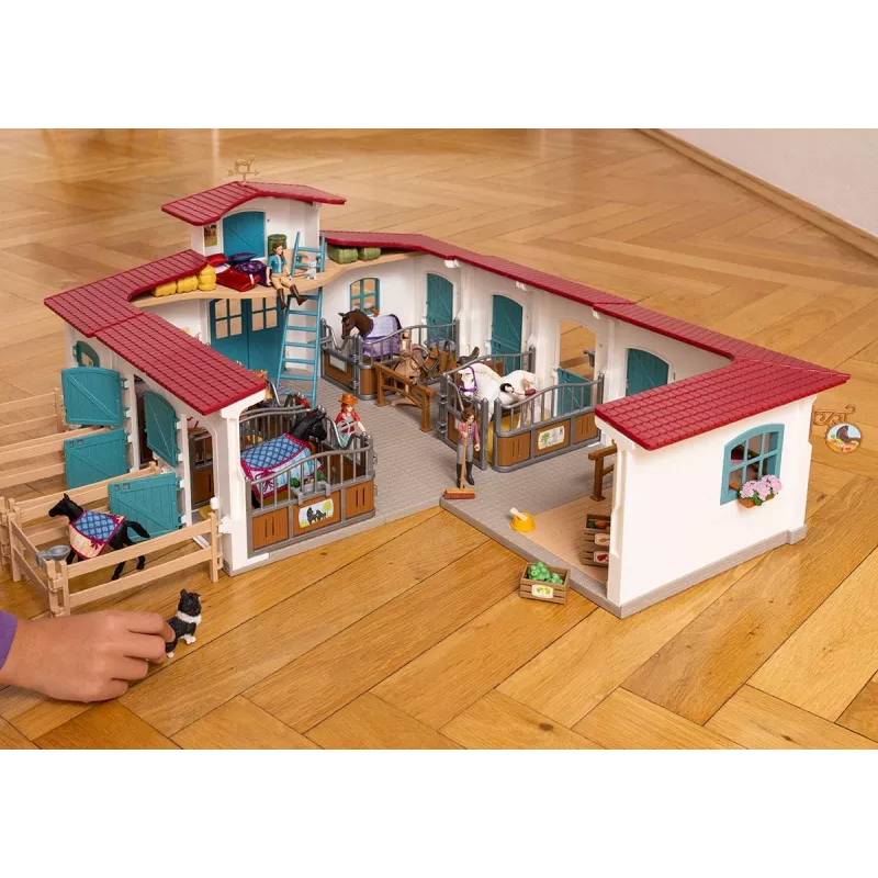 schleich HORSE CLUB Reitzentrum am See, Bauernhof, Pferdestall, Pferde, 5 Jahr(e), Mehrfarbig, Kunststoff