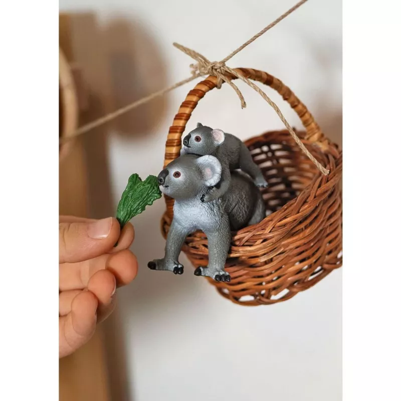 Schleich WILD LIFE Koala-Mutter mit Baby 42566 Grüngrau