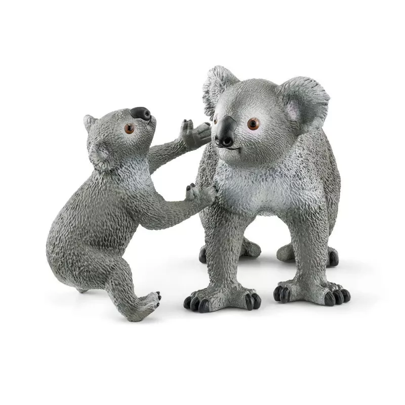 Schleich WILD LIFE Koala-Mutter mit Baby 42566 Grüngrau