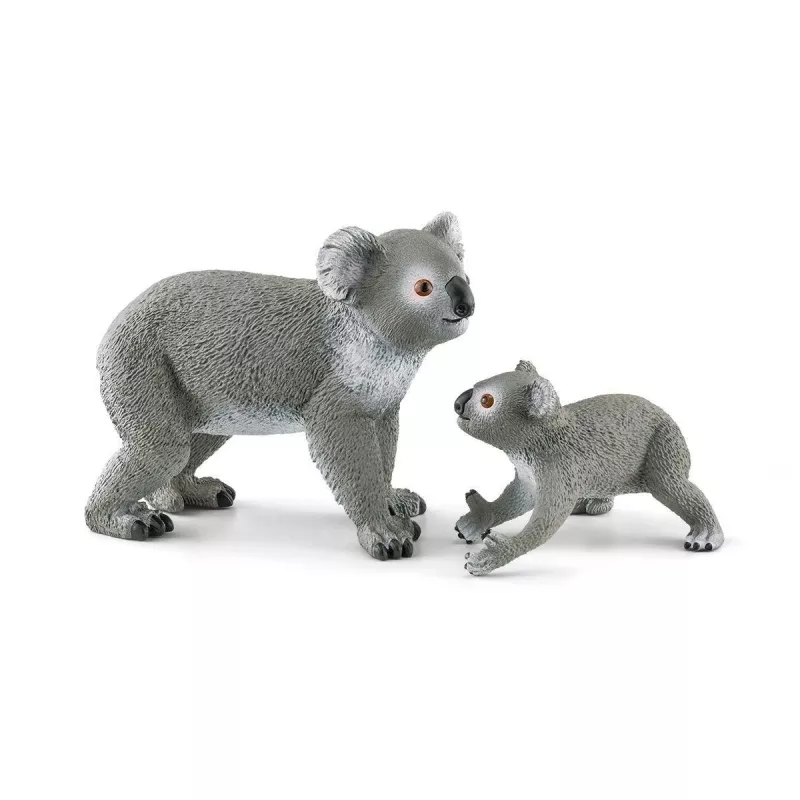 Schleich WILD LIFE Koala-Mutter mit Baby 42566 Grüngrau