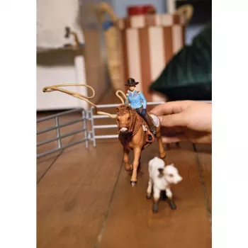 schleich Cowgirl Team Roping Fun, 3 Jahr(e), Mehrfarbig