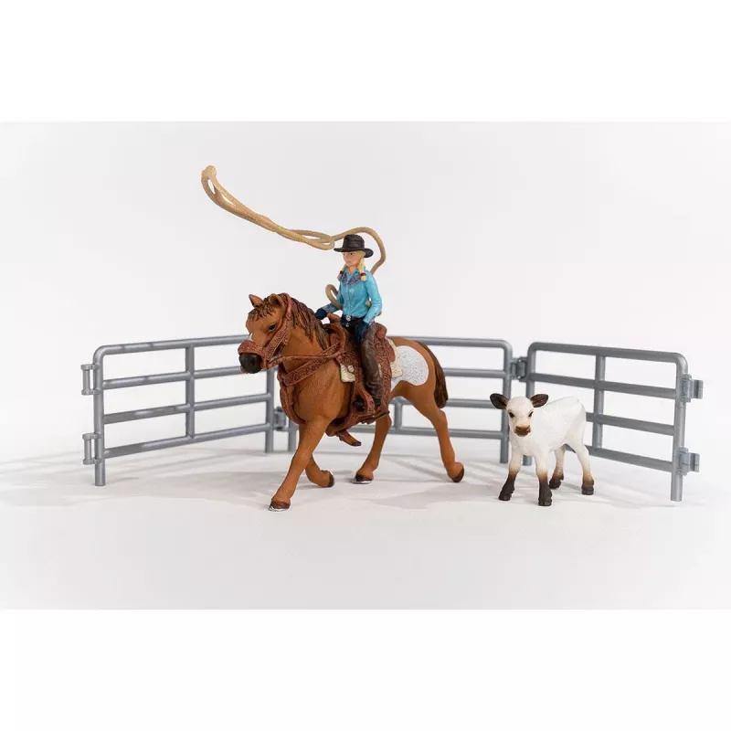 schleich Cowgirl Team Roping Fun, 3 Jahr(e), Mehrfarbig