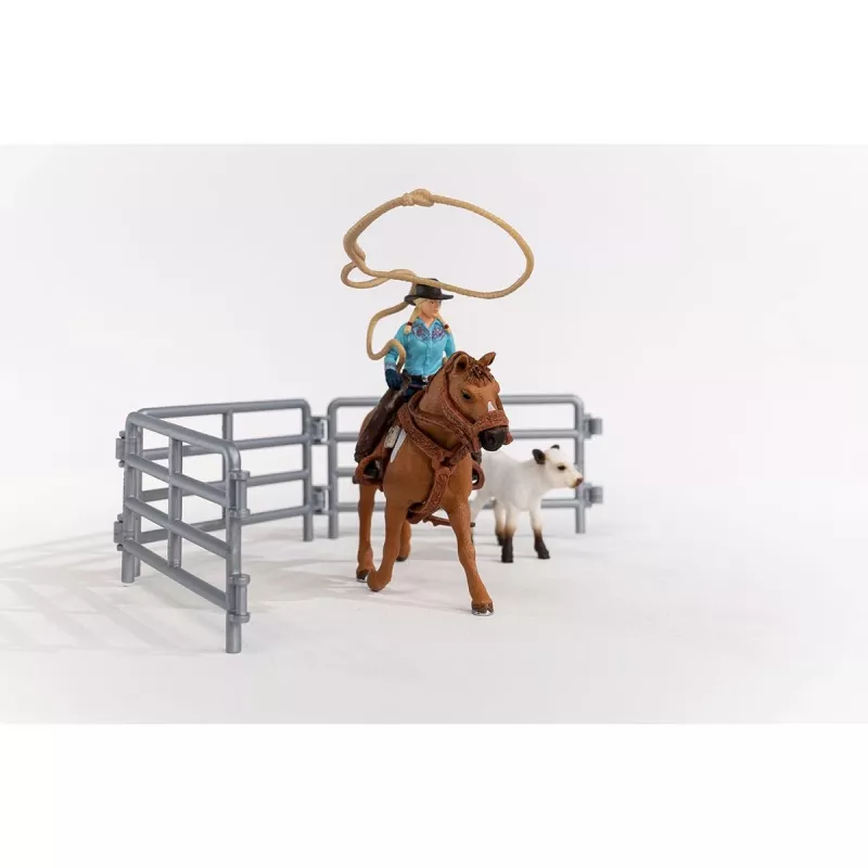 schleich Cowgirl Team Roping Fun, 3 Jahr(e), Mehrfarbig