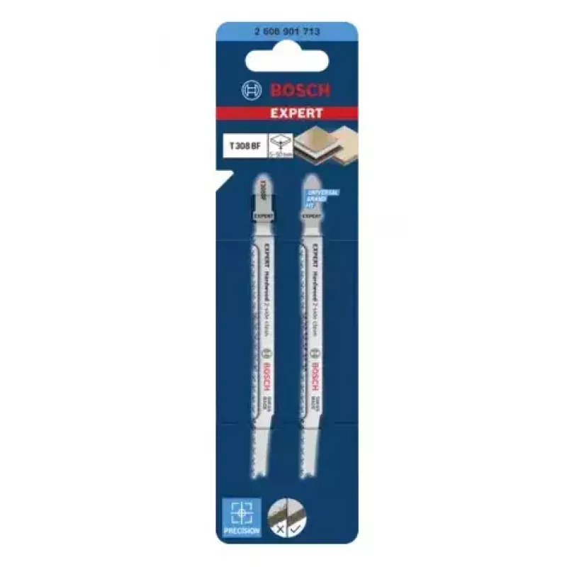 Stichsägeblatt Bosch T 308 BF Bimetal 2 Stück Schnittdicke 5 cm
