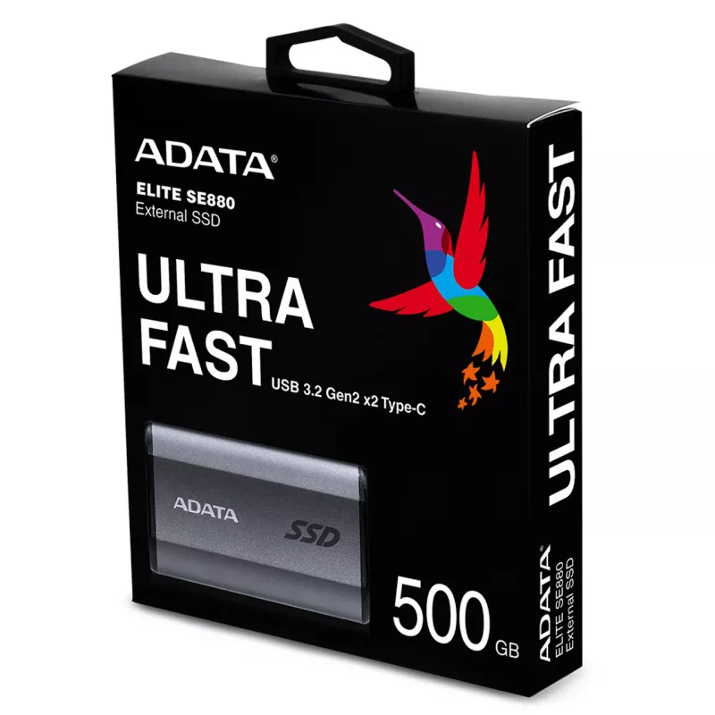 ADATA SE880 500 GB USB Type-C 3.2 Gen 2 (3.1 Gen 2) Wi-Fi Grau