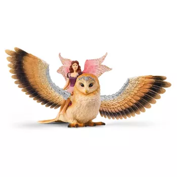 schleich BAYALA Fee im Flug auf Glam-Eule, 5 Jahr(e), Sonnenelfen, Einhörner & Feen, Mehrfarbig, Kunststoff