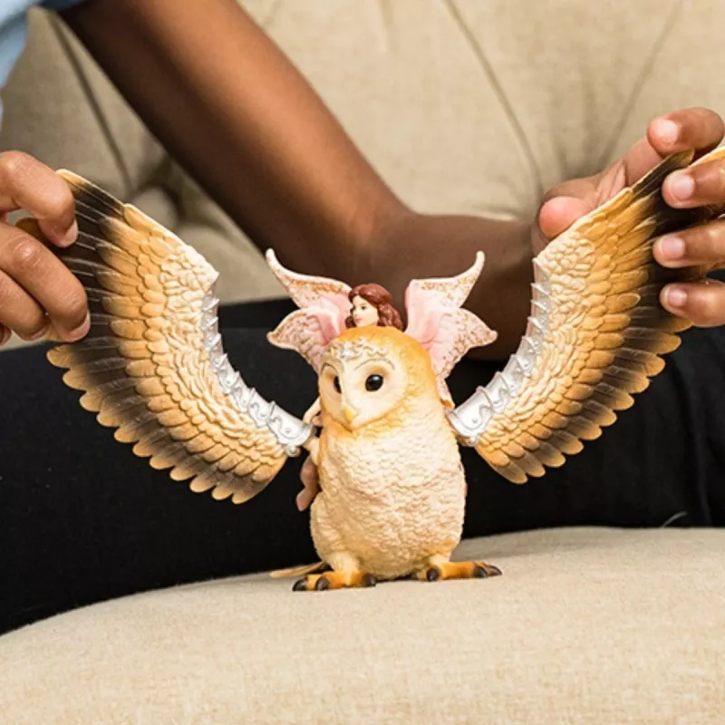 schleich BAYALA Fee im Flug auf Glam-Eule, 5 Jahr(e), Sonnenelfen, Einhörner & Feen, Mehrfarbig, Kunststoff