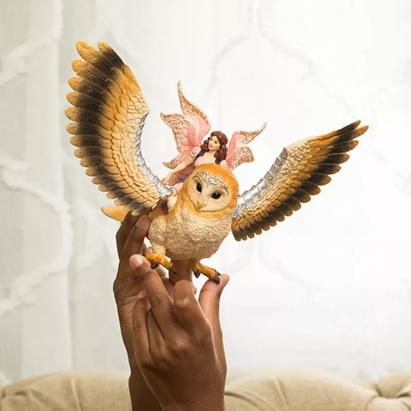 schleich BAYALA Fee im Flug auf Glam-Eule, 5 Jahr(e), Sonnenelfen, Einhörner & Feen, Mehrfarbig, Kunststoff
