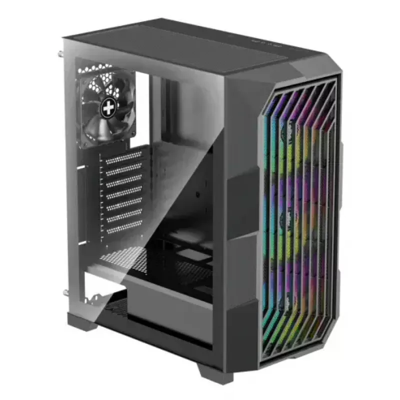 PC Midi Tower Gehäuse XILENCE Performance A+ BREEZE II — schwarz, gehärtetes Glas, unterstützt ATX/Micro‑ATX/Mini‑ITX, 3x140mm Front, 1x120mm Rückseite