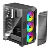 PC Midi Tower Gehäuse XILENCE Performance A+ BREEZE II — schwarz, gehärtetes Glas, unterstützt ATX/Micro‑ATX/Mini‑ITX, 3x140mm Front, 1x120mm Rückseite