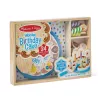 Melissa & Doug Geburtstagsparty-Kuchen – Holzspielzeug-Lebensmittel mit Mischanpassungs-Dekorationen und 7 Kerzen