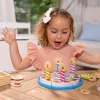 Melissa & Doug Geburtstagsparty-Kuchen – Holzspielzeug-Lebensmittel mit Mischanpassungs-Dekorationen und 7 Kerzen