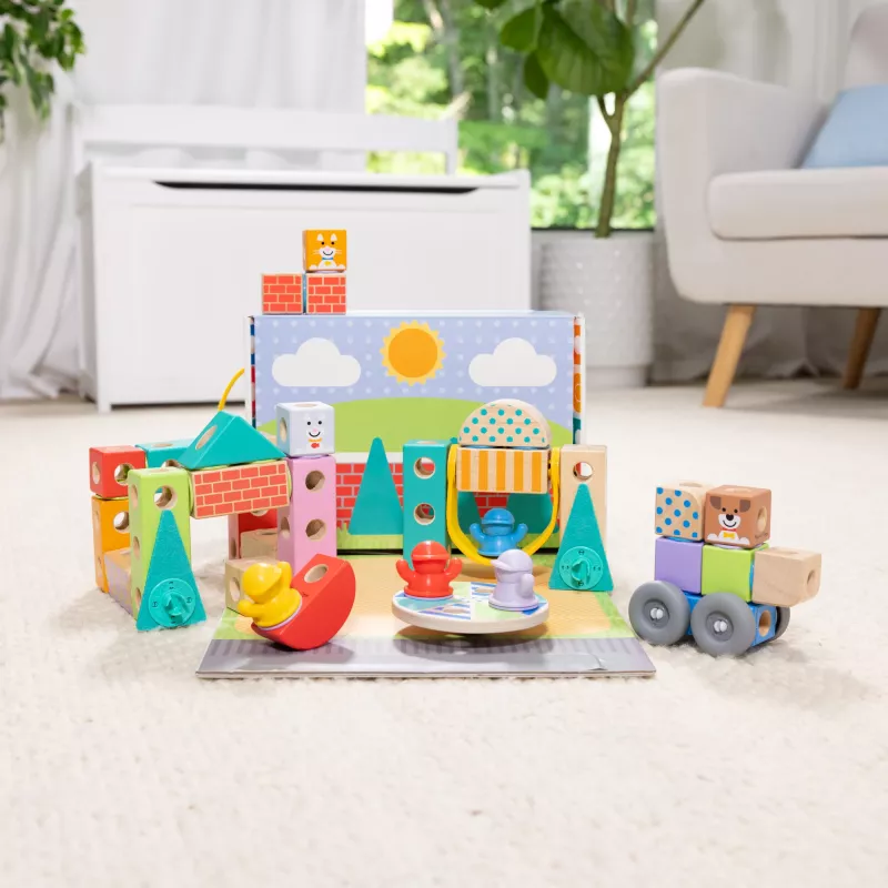Melissa & Doug MDT BBN Blockables Town Pyst GML, 2 Jahr(e), 73 Stk., Kunststoff, Holz